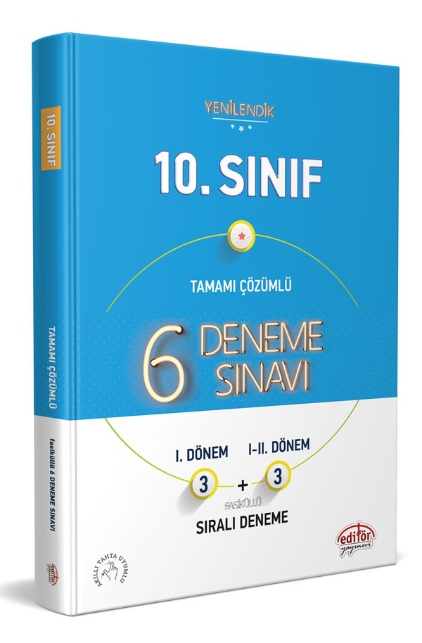 10. Sınıf Tamamı Çözümlü 6 Fasiküllü Deneme Sınavı Editör Yayınları