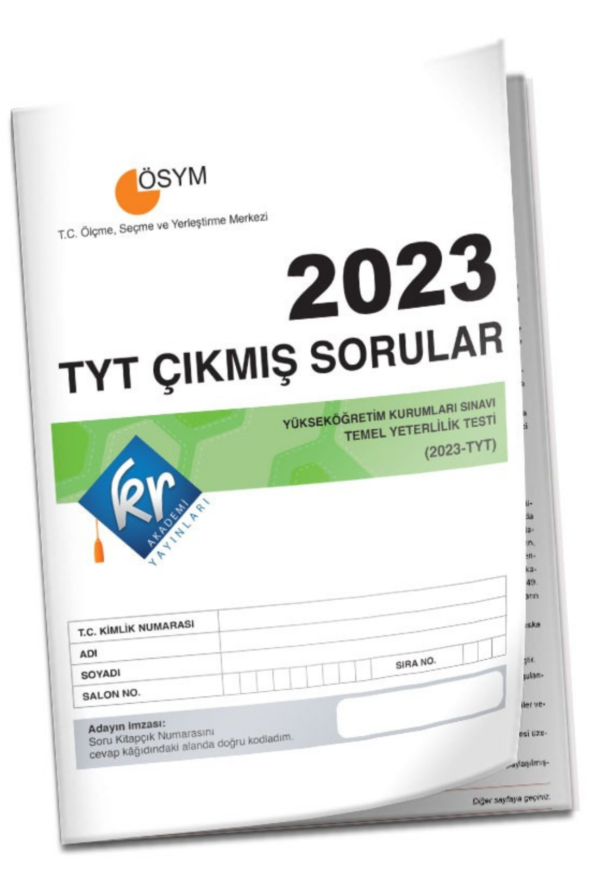 2023 TYT Çıkmış Sorular Tıpkı Basım Kitapçığı KR Akademi Yayınları
