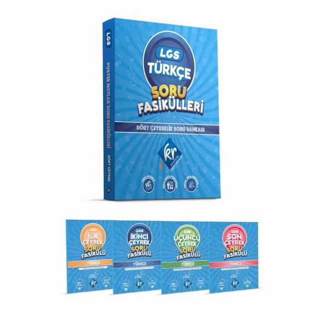 2024 8.Sınıf LGS Türkçe Soru Fasikülleri Dört Çeyreklik Soru Bankası