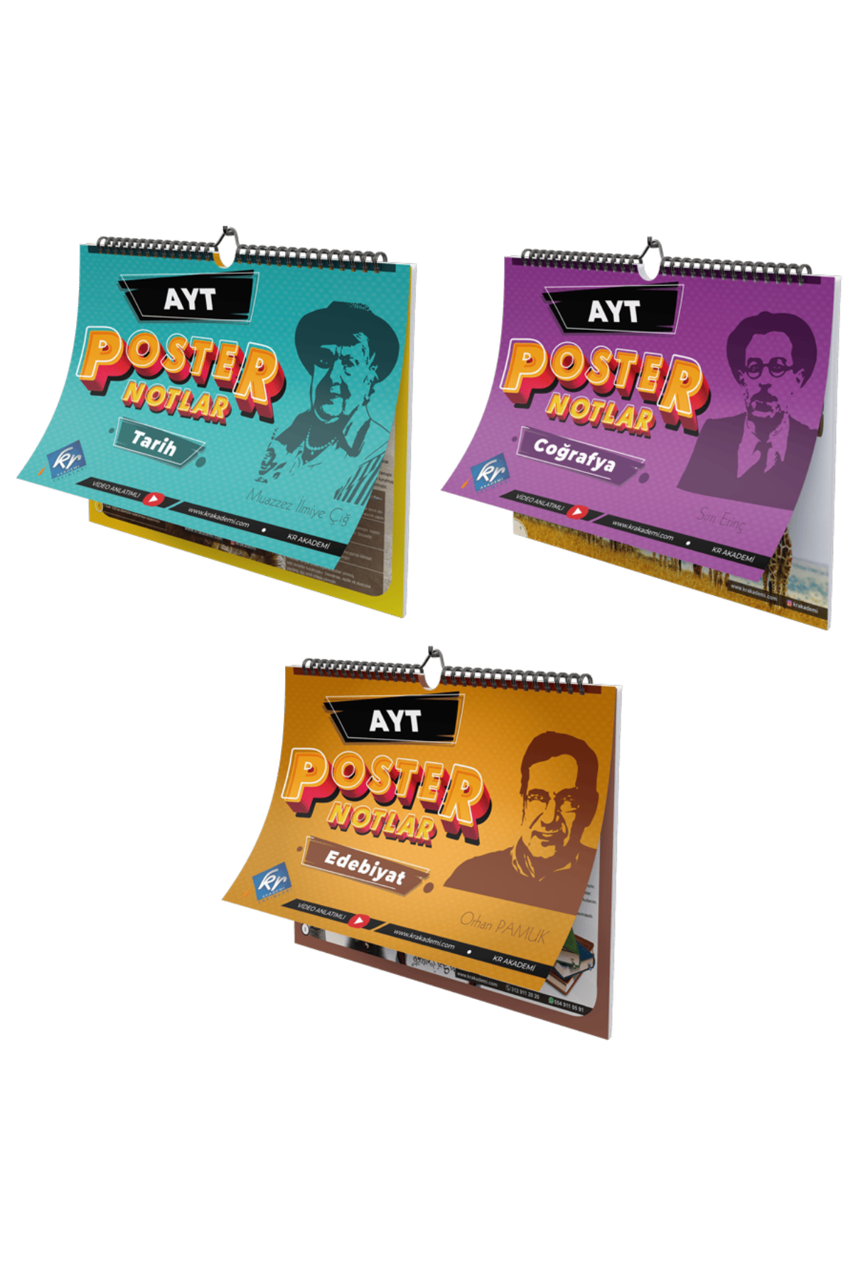 AYT Poster Notlar Sözel Set KR Akademi Yayınları