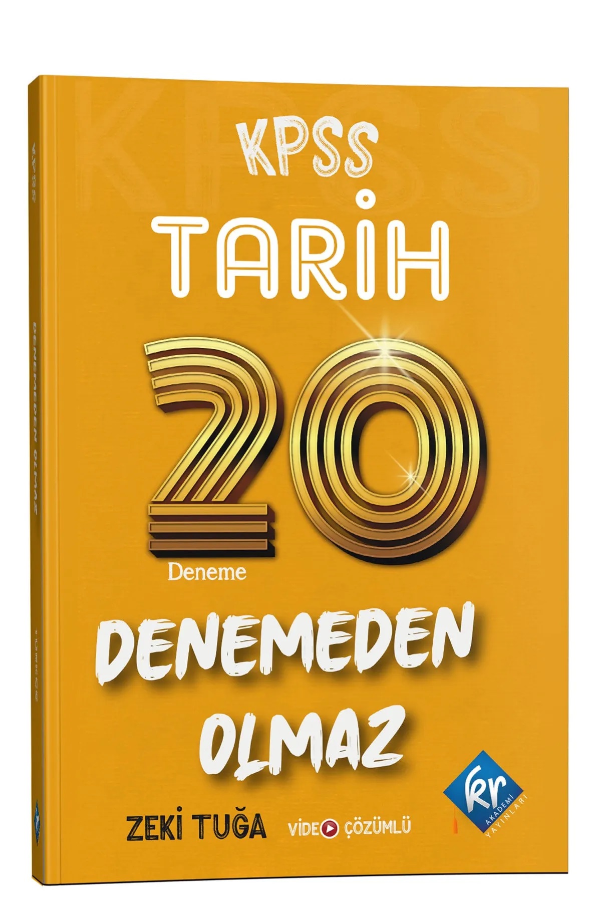 KPSS Tarih Denemeden Olmaz 20 Deneme Video Çözümlü KR Akademi Yayınları
