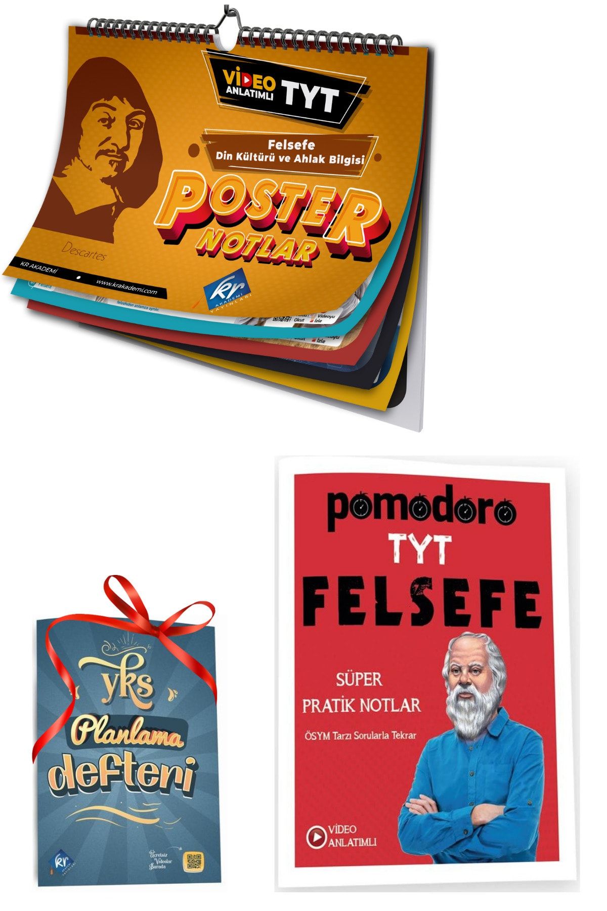 Kr Akademi Tyt Felsefe Poster Notlar Ve Tyt Felsefe Pratik Notlar Yks Planlama Hediyeli 3lü Set