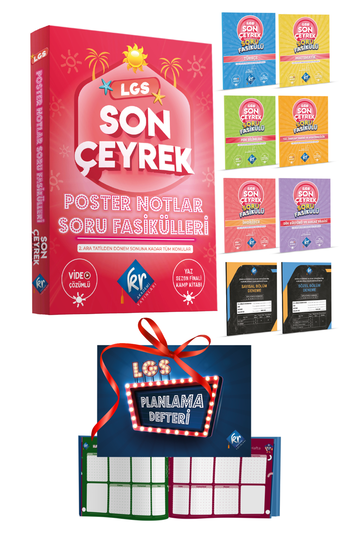 LGS Son Çeyrek Poster Notlar Soru Fasikülleri (4. Çeyrek) LGS Planlama Defteri Hediyeli KR Akademi Yayınları