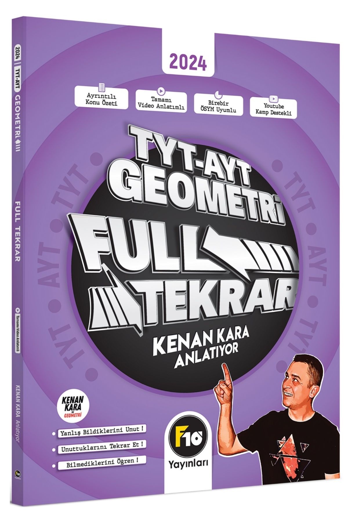 Kenan Kara TYT-AYT Geometri Full Tekrar Video Ders Kitabı F10 Yayınları