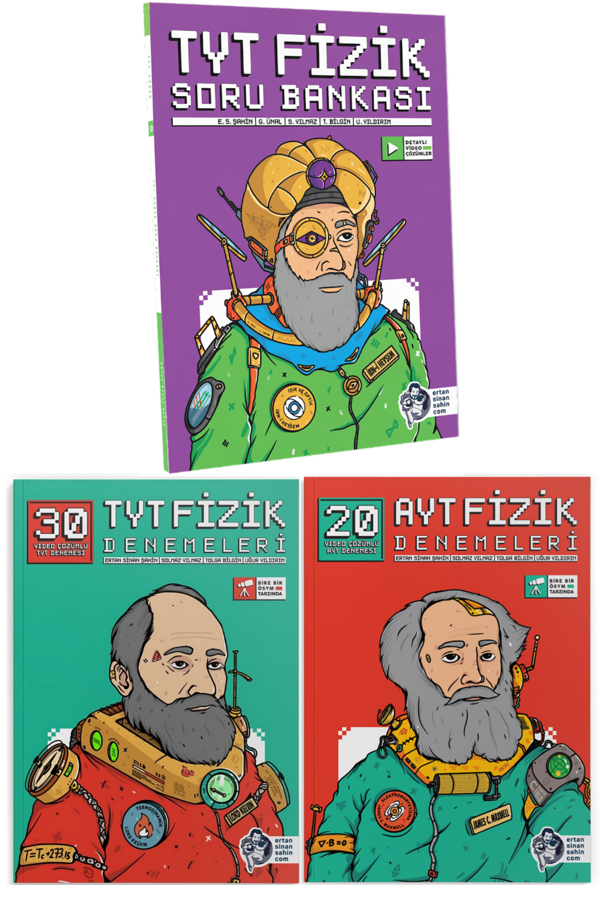 TYT Fizik Soru Bankası ve TYT - AYT Fizik Denemeleri 3lü Set Ertan Sinan Şahin