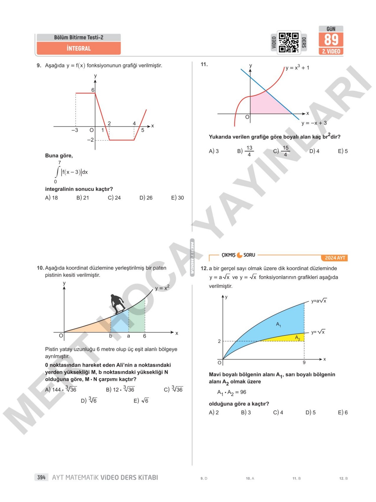 2025 90 Günde AYT Matematik Kampı Video Ders Kitabı Mert Hoca