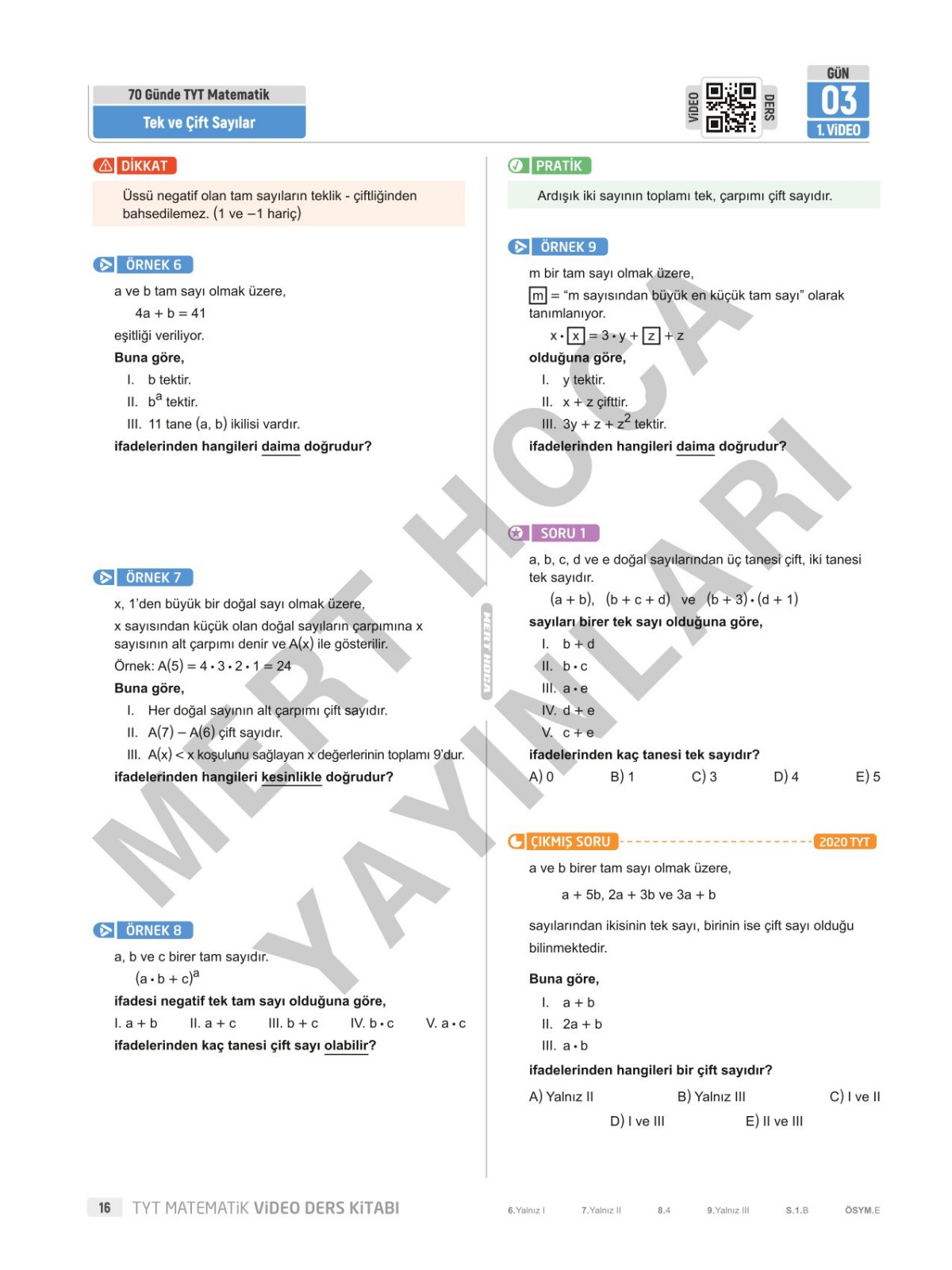2026 70 Günde TYT Matematik Video Ders Kitabı Mert Hoca 2026 70 Günde TYT Matematik Video Ders Kitabı Mert Hoca