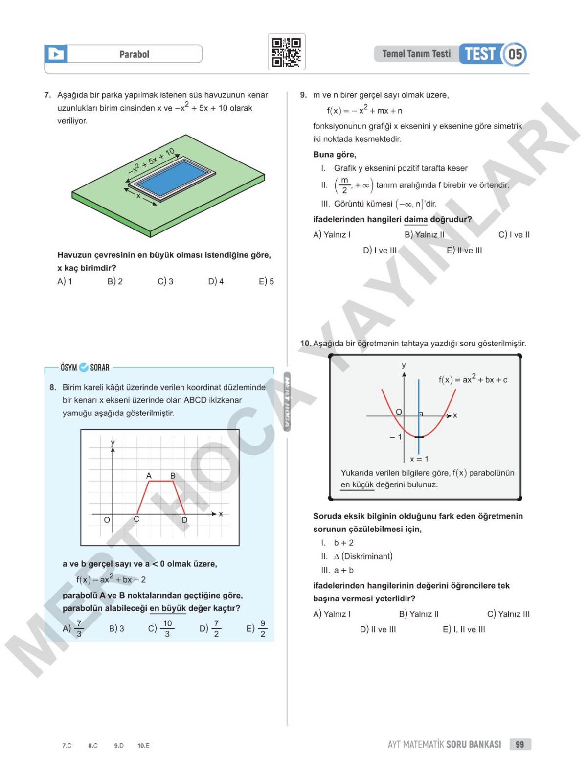 2026 AYT Matematik Soru Bankası Mert Hoca Yayınları