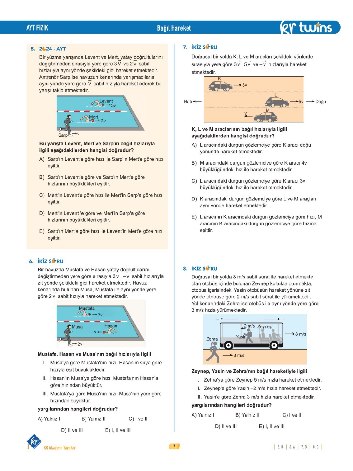 2026 AYT Twins Fizik Soru Bankası Altuğ Güneş KR Akademi Yayınları