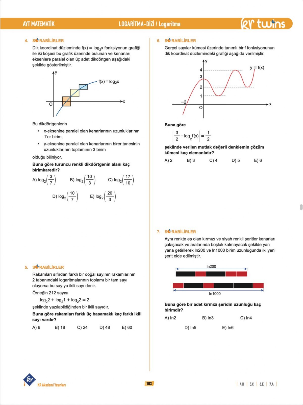 2026 AYT Twins Matematik Soru Bankası KR Akademi Yayınları
