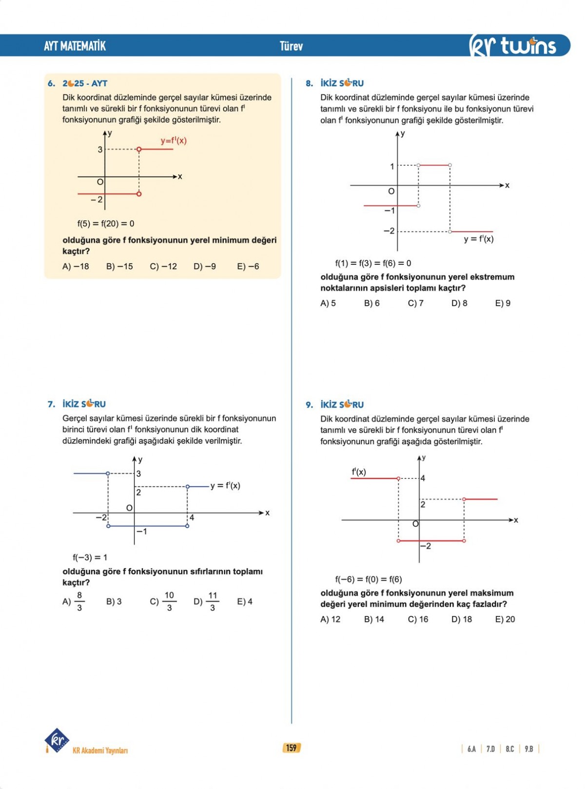 2026 AYT Twins Matematik Soru Bankası KR Akademi Yayınları