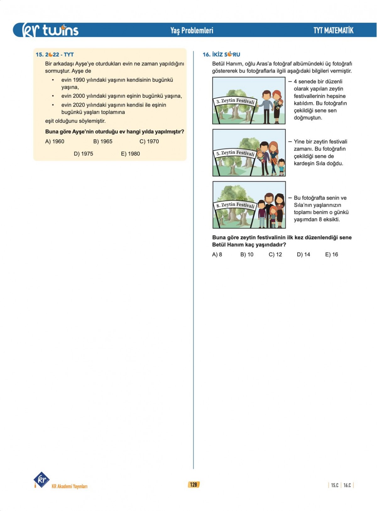 2027 TYT Twins Matematik Soru Bankası KR Akademi Yayınları