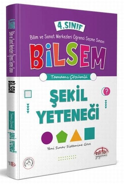 4. Sınıf Bilsem Hazırlık Şekil Yeteneği Tamamı Çözümlü Editör Yayınları