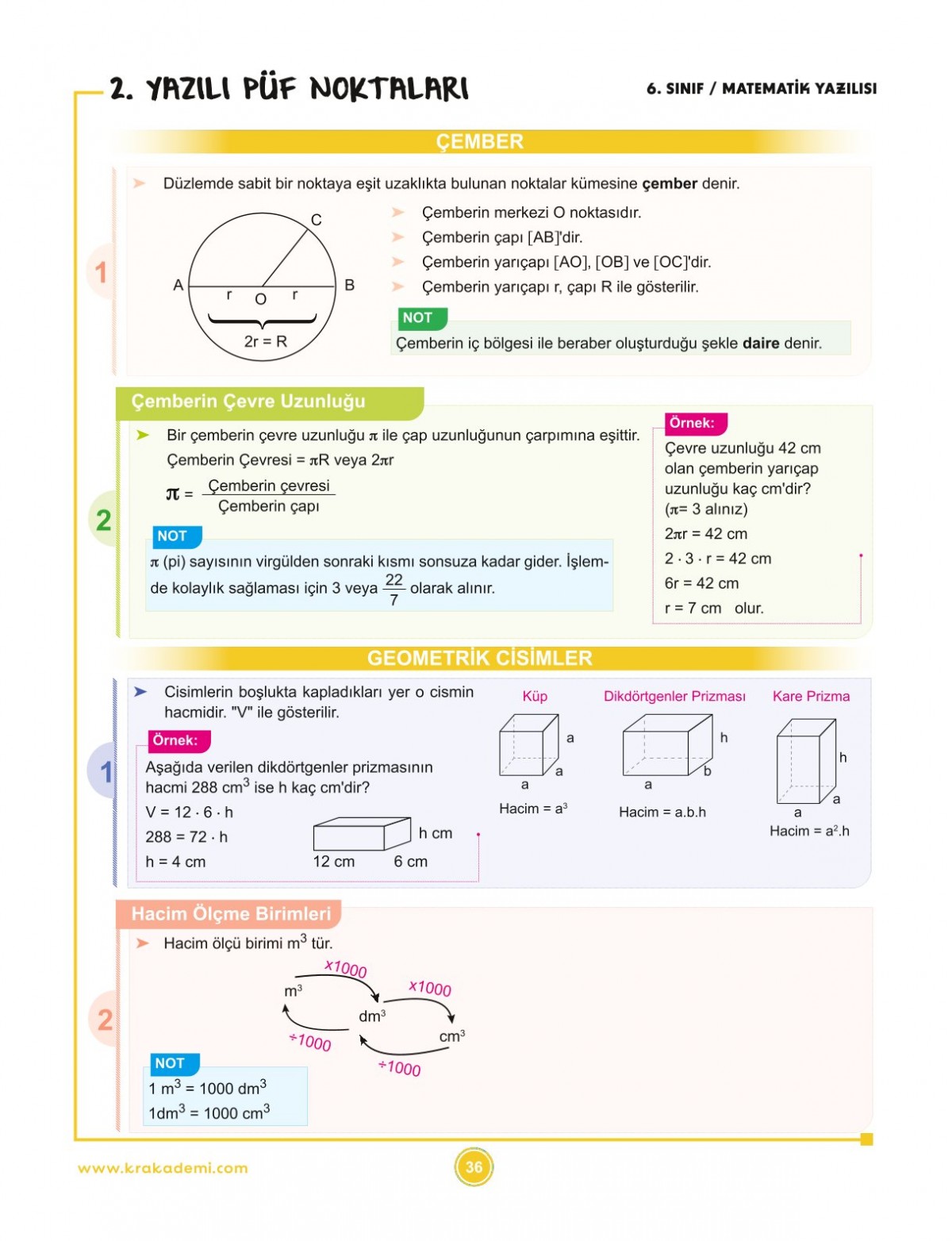6. Sınıf 2. Dönem Tüm Dersler Yazılılara Hazırlık Kitabı KR Akademi Yayınları