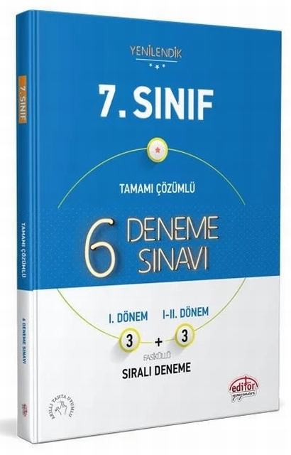 7. Sınıf Tamamı Çözümlü 6 Fasiküllü Deneme Sınavı Editör Yayınları