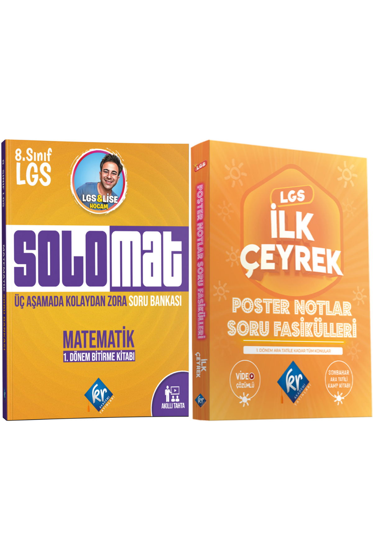 8.Sınıf LGS Solomat Matematik 1.Dönem Soru Bankası & LGS İlk Çeyrek Poster Notlar Soru Fasikül Seti KR Akademi Yayınları