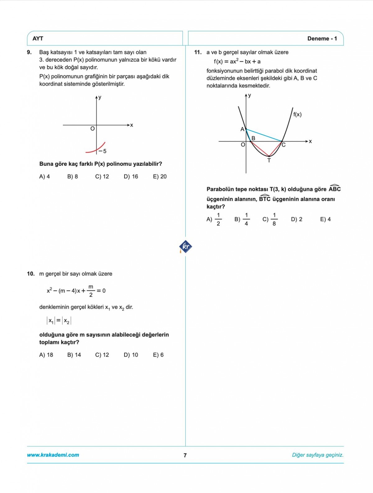 Anıl Hoca İle Matematik AYT İlk 10 Soru Denemeleri KR Akademi Yayınları Anıl Hoca İle Matematik AYT İlk 10 Soru Denemeleri KR Akademi Yayınları