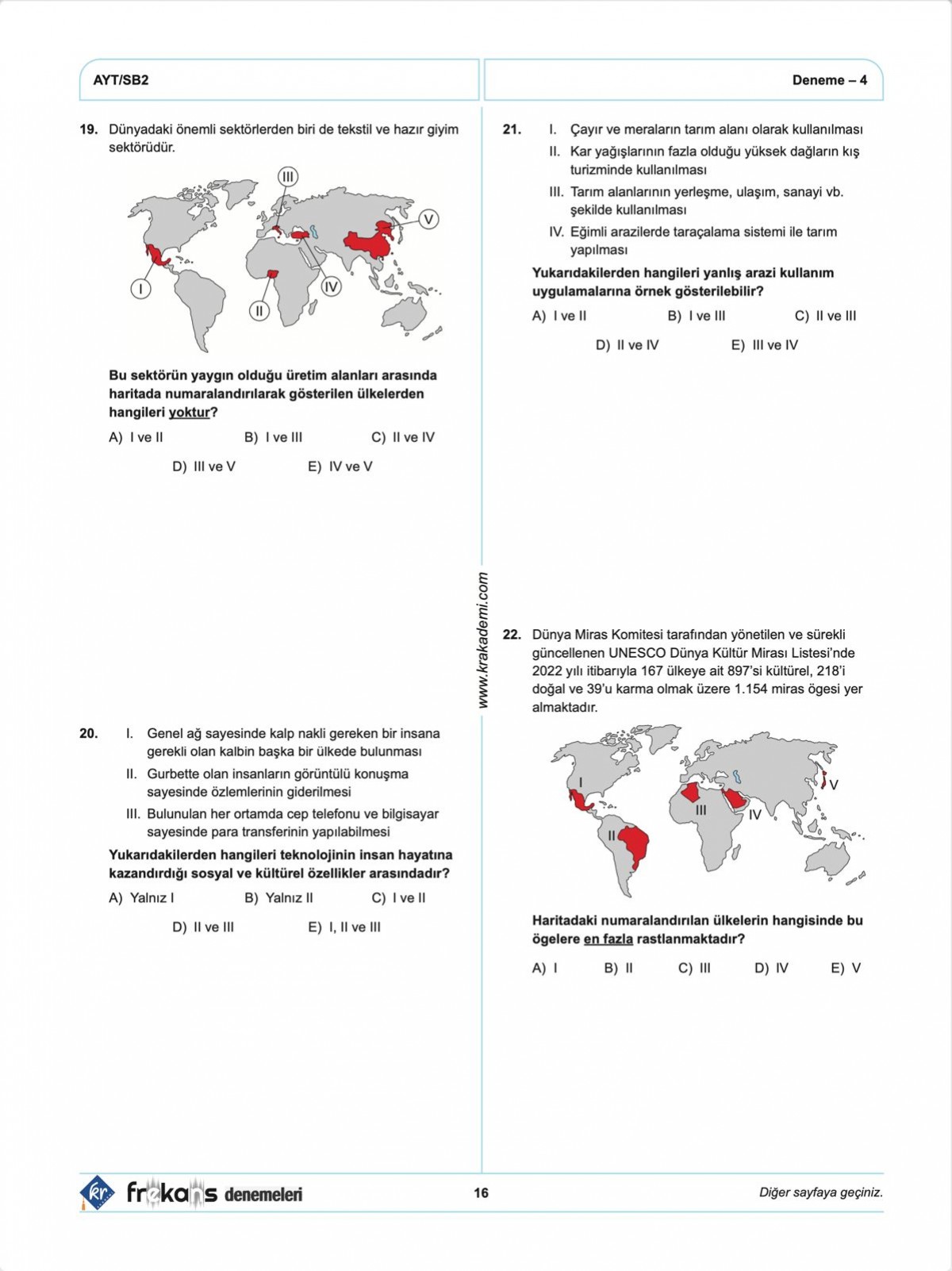 AYT 5 Frekans Denemeleri KR Akademi Yayınları AYT 5 Frekans Denemeleri KR Akademi Yayınları