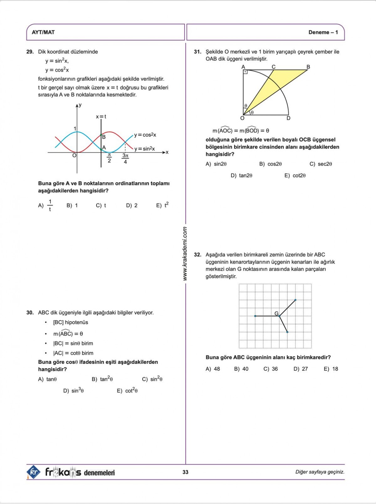 AYT 5 Frekans Denemeleri KR Akademi Yayınları AYT 5 Frekans Denemeleri KR Akademi Yayınları