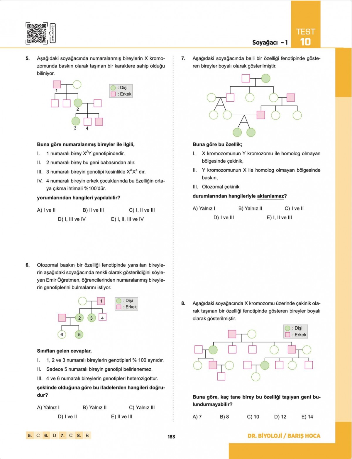 Barış Hoca TYT Dr. Biyoloji Soru Bankası Barış Hoca TYT Dr. Biyoloji Soru Bankası