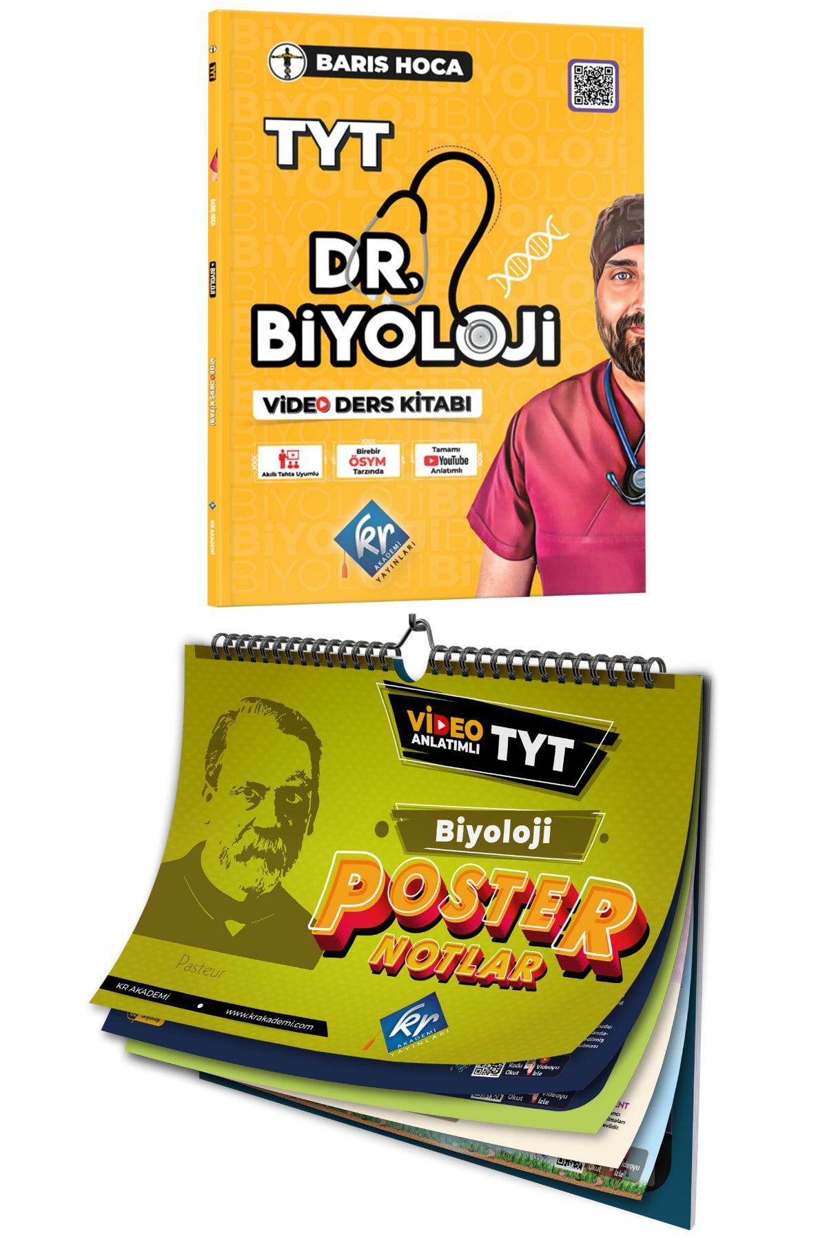 Barış Hoca Tyt Dr. Biyoloji Video Ders Kitabı Ve Tyt Biyoloji Poster Notlar Seti