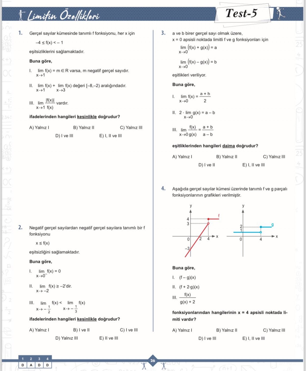 Barış Yayınları Limit Matematik Fasikülleri