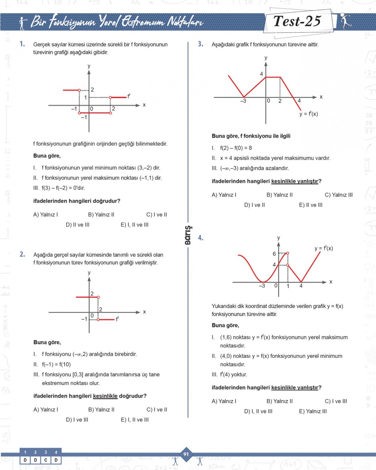 Barış Yayınları Türev Matematik Fasikülleri