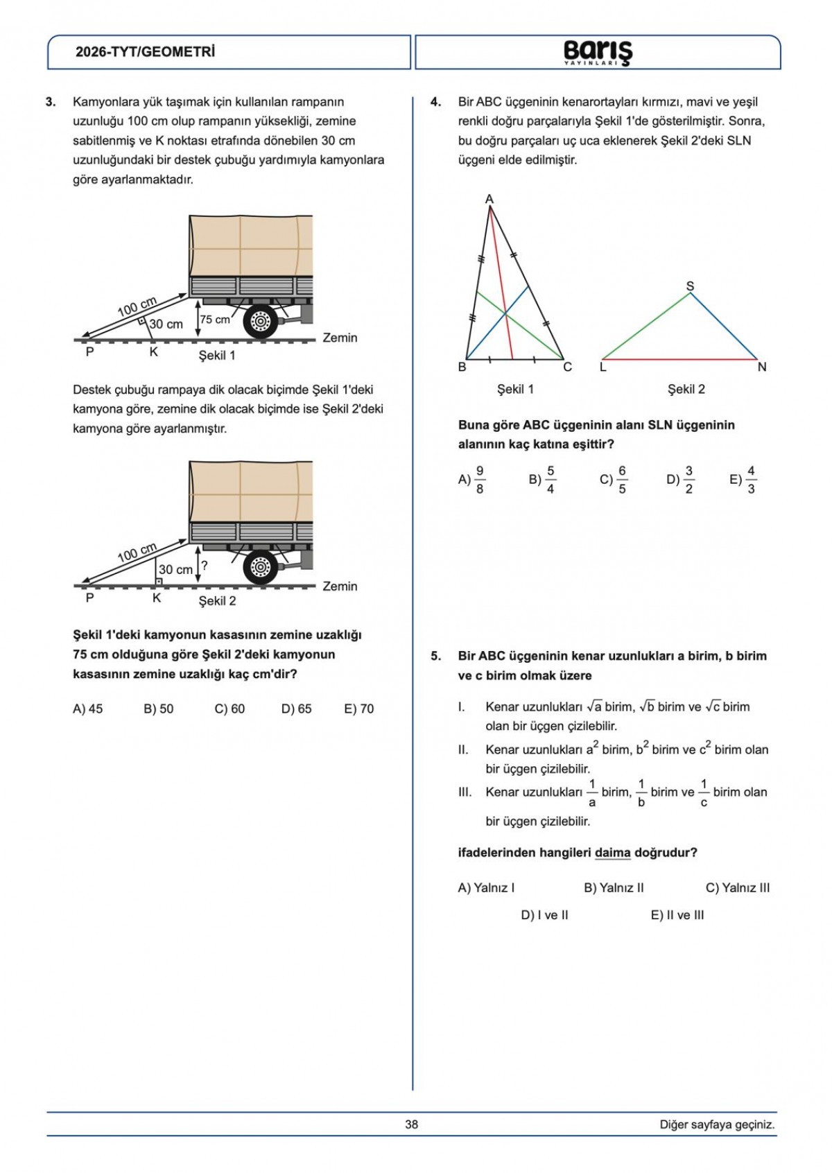 Barış Yayınları TYT-AYT Geometri Denemesi 10 Adet TYT 10 Adet AYT Barış Yayınları TYT-AYT Geometri Denemesi 10 Adet TYT 10 Adet AYT