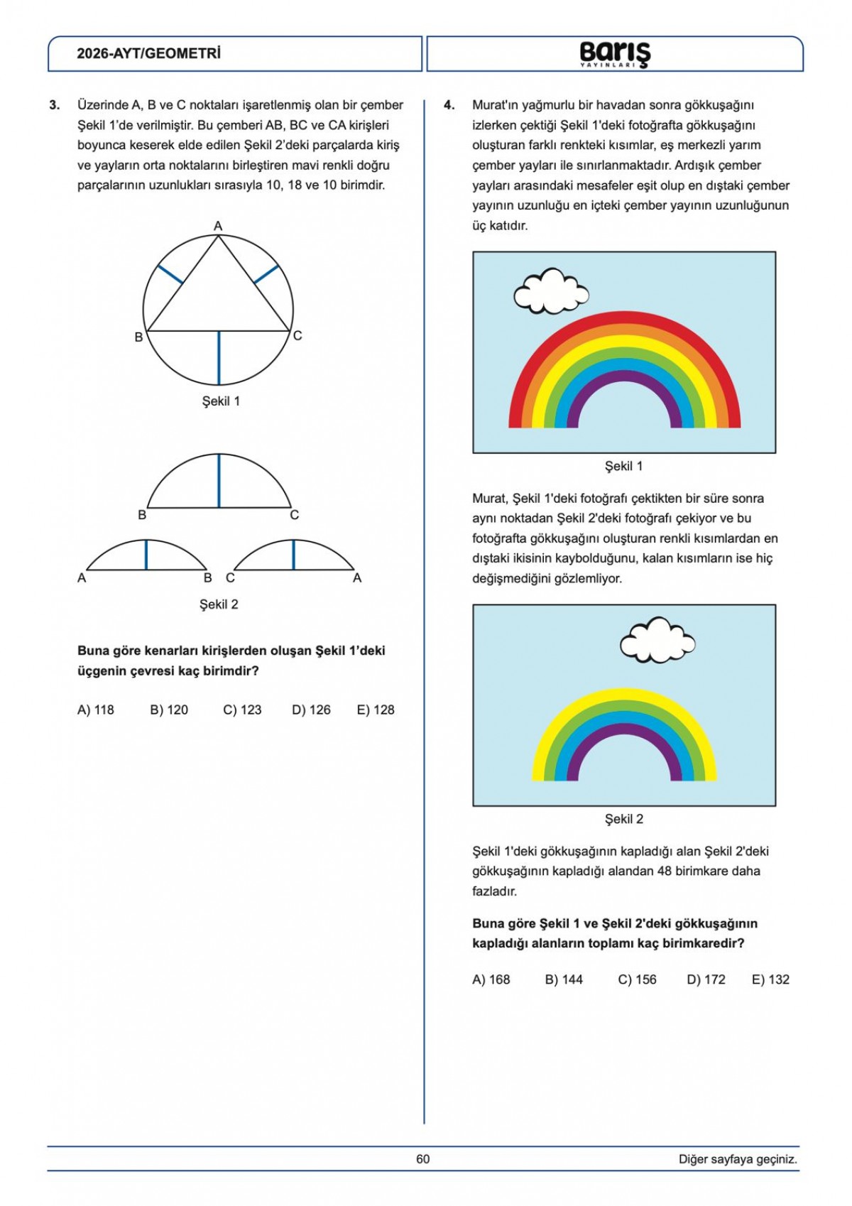 Barış Yayınları TYT-AYT Geometri Denemesi 10 Adet TYT 10 Adet AYT Barış Yayınları TYT-AYT Geometri Denemesi 10 Adet TYT 10 Adet AYT