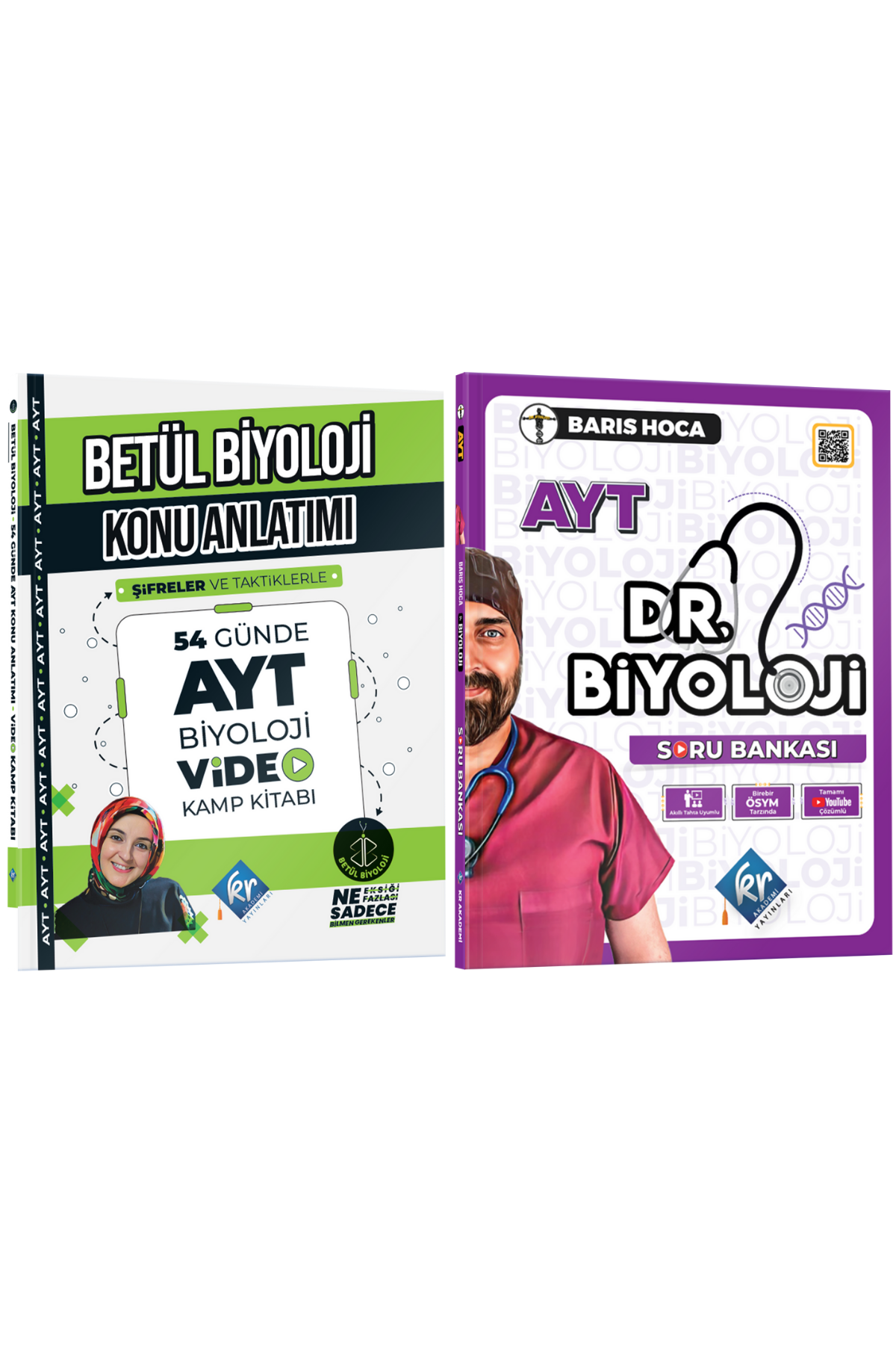 Betül Biyoloji Konu Anlatımı 54 Günde AYT Biyoloji Video Kamp Kitabı & Barış Hoca AYT Dr. Biyoloji Soru Bankası Seti