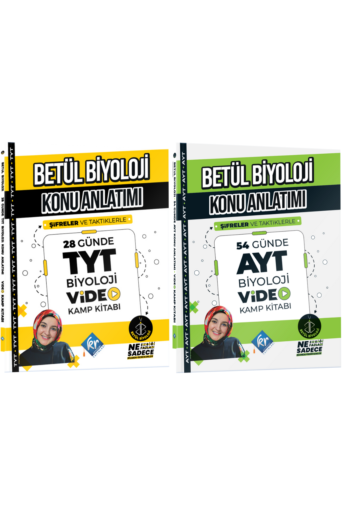 Betül Biyoloji Konu Anlatımı TYT - AYT Biyoloji Video Kamp Kitabı Seti KR Akademi Yayınları