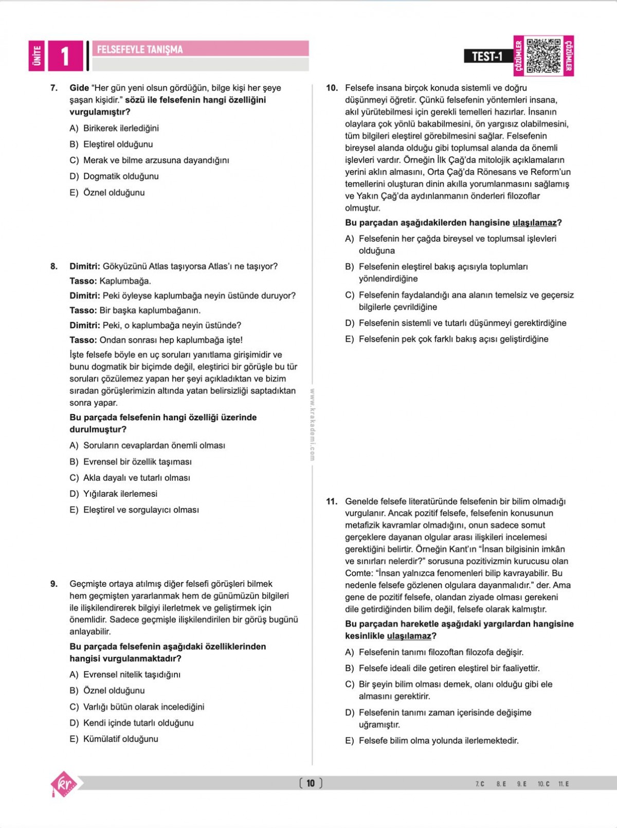 Can Köni-Bülent Tanık TYT Felsefe Video Ders Kitabı Soru Bankası KR Akademi Yayınları Can Köni-Bülent Tanık TYT Felsefe Video Ders Kitabı Soru Bankası KR Akademi Yayınları