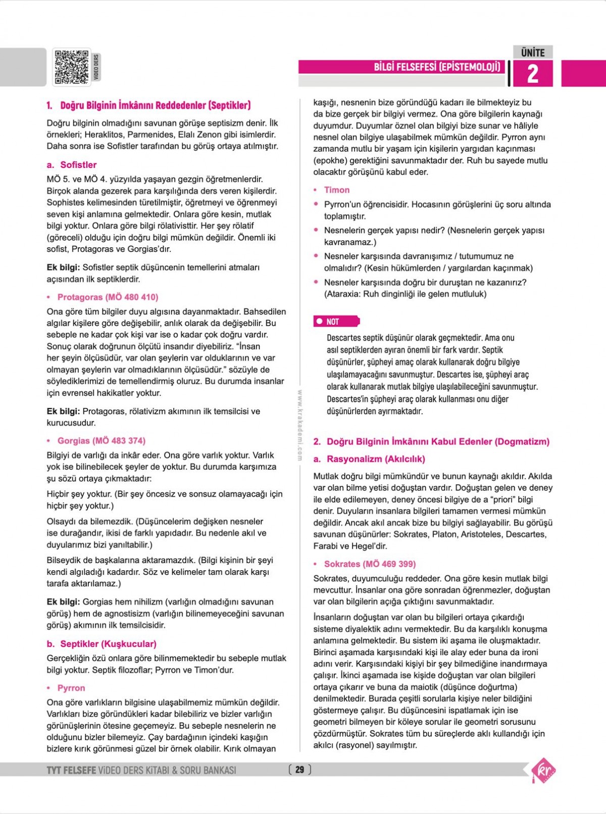 Can Köni-Bülent Tanık TYT Felsefe Video Ders Kitabı Soru Bankası KR Akademi Yayınları Can Köni-Bülent Tanık TYT Felsefe Video Ders Kitabı Soru Bankası KR Akademi Yayınları