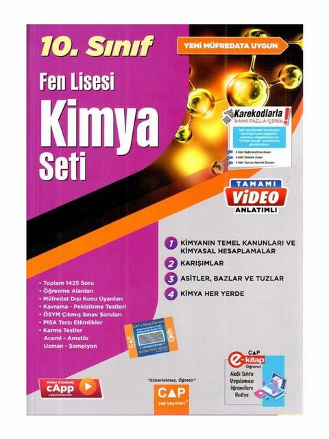 Çap Yayınları 10. Sınıf Fen Lisesi Kimya Seti