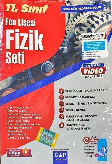 Çap Yayınları 11. Sınıf Fen Lisesi Fizik Seti