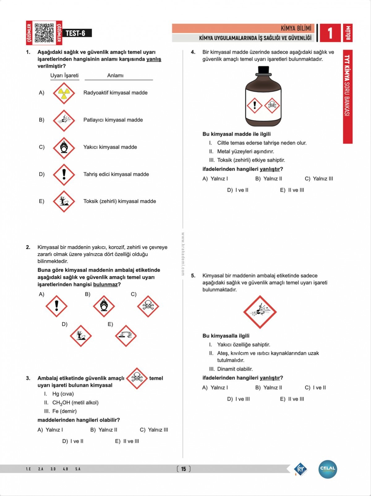 Celal Hoca TYT Kimya Soru Bankası KR Akademi Yayınları Celal Hoca TYT Kimya Soru Bankası KR Akademi Yayınları