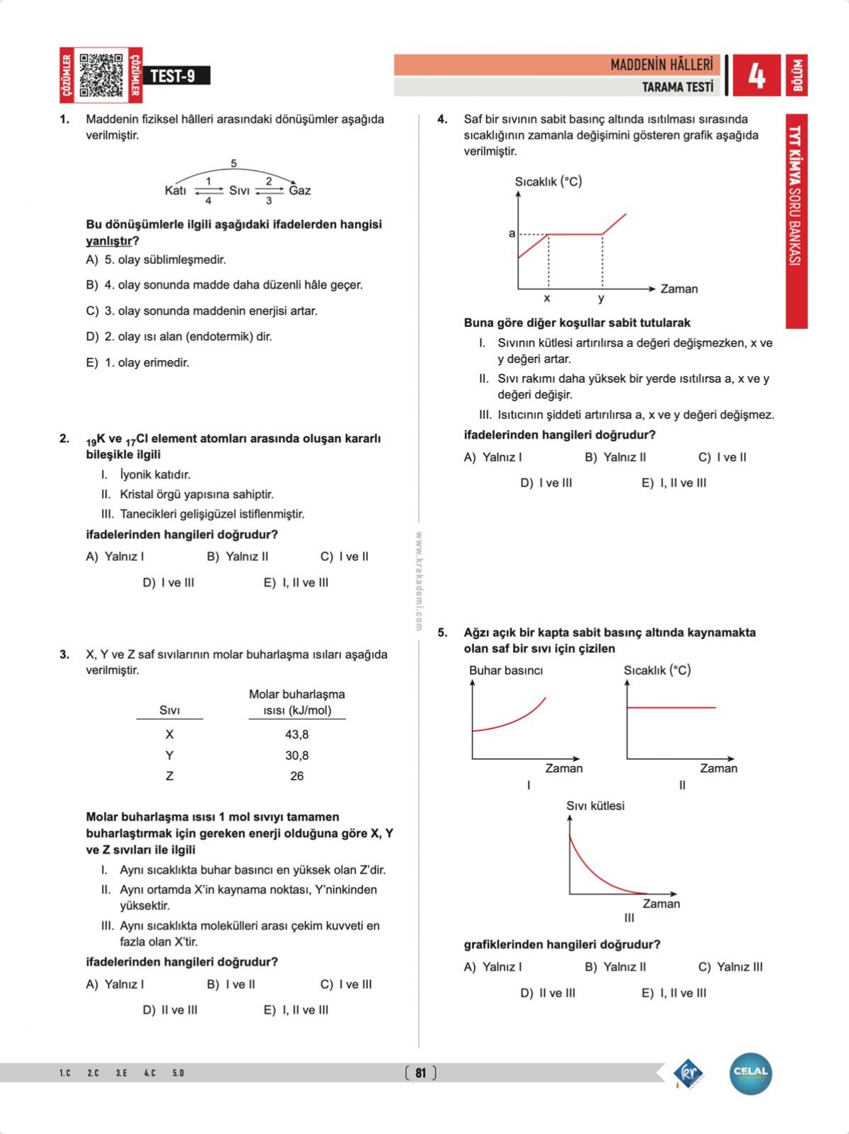 Celal Hoca TYT Kimya Soru Bankası KR Akademi Yayınları Celal Hoca TYT Kimya Soru Bankası KR Akademi Yayınları