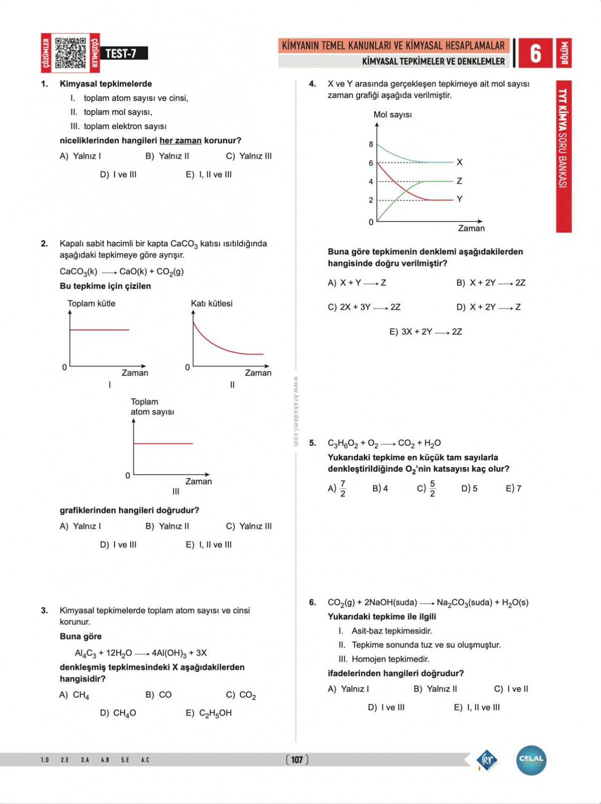 Celal Hoca TYT Kimya Soru Bankası KR Akademi Yayınları Celal Hoca TYT Kimya Soru Bankası KR Akademi Yayınları