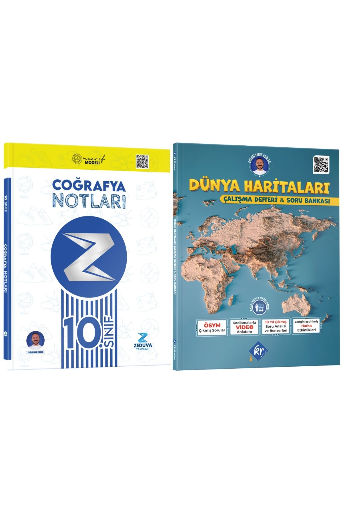 Coğrafyanın Kodları Maarif Modeli 10. Sınıf Coğrafya Notları ve Dünya Haritaları Çalışma Defteri ve Soru Bankası Seti