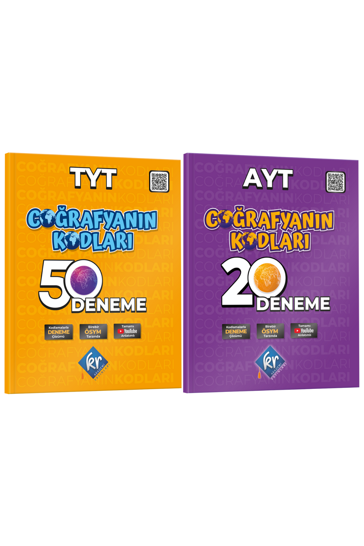Coğrafyanın Kodları TYT-AYT Coğrafya Çözümlü 50+20 Deneme Seti KR Akademi Yayınları