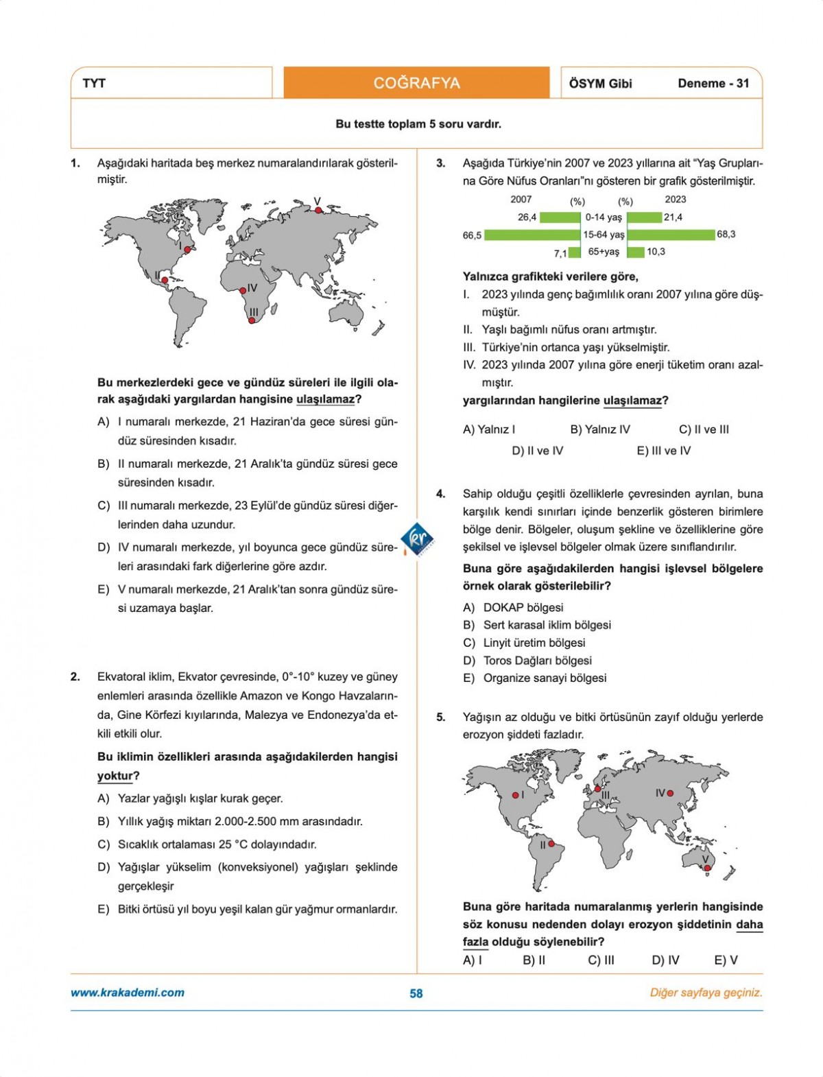 Coğrafyanın Kodları TYT Coğrafya Çözümlü 50 Deneme KR Akademi Yayınları Coğrafyanın Kodları TYT Coğrafya Çözümlü 50 Deneme KR Akademi Yayınları