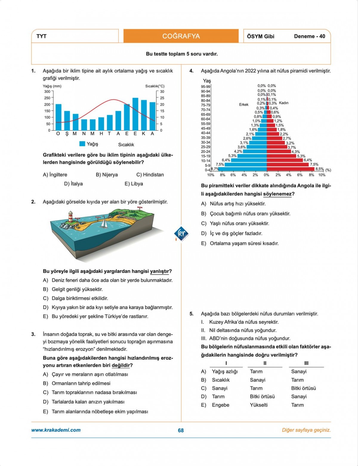 Coğrafyanın Kodları TYT Coğrafya Çözümlü 50 Deneme KR Akademi Yayınları Coğrafyanın Kodları TYT Coğrafya Çözümlü 50 Deneme KR Akademi Yayınları