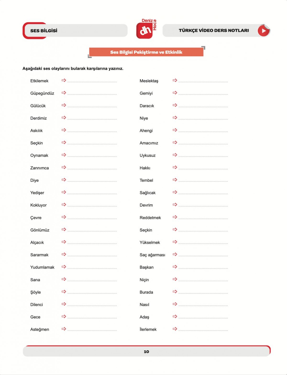 Deniz Hoca Tüm Sınavlar İçin Türkçe Video Ders Kitabı Deniz Hoca Tüm Sınavlar İçin Türkçe Video Ders Kitabı