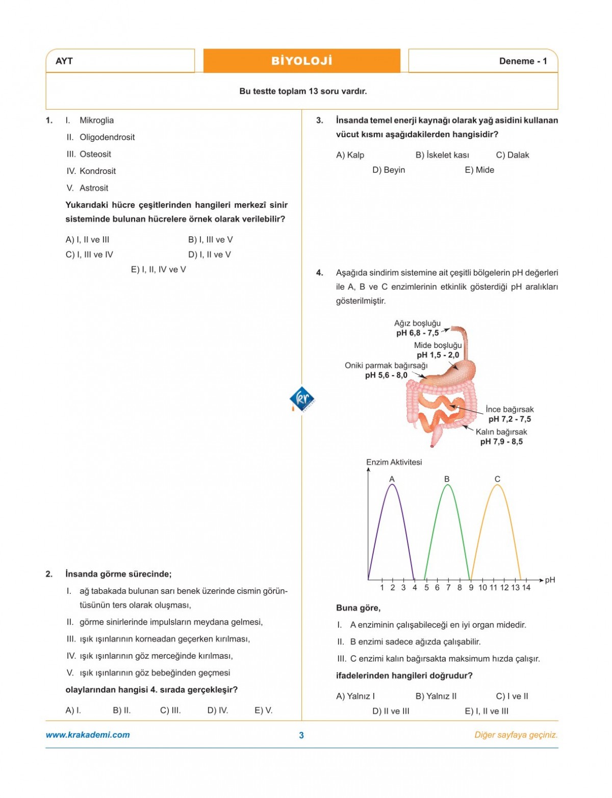 Dr. Biyoloji & Biosem AYT Biyoloji Biyopsi 25 Biyoloji Deneme Dr. Biyoloji & Biosem AYT Biyoloji Biyopsi 25 Biyoloji Deneme