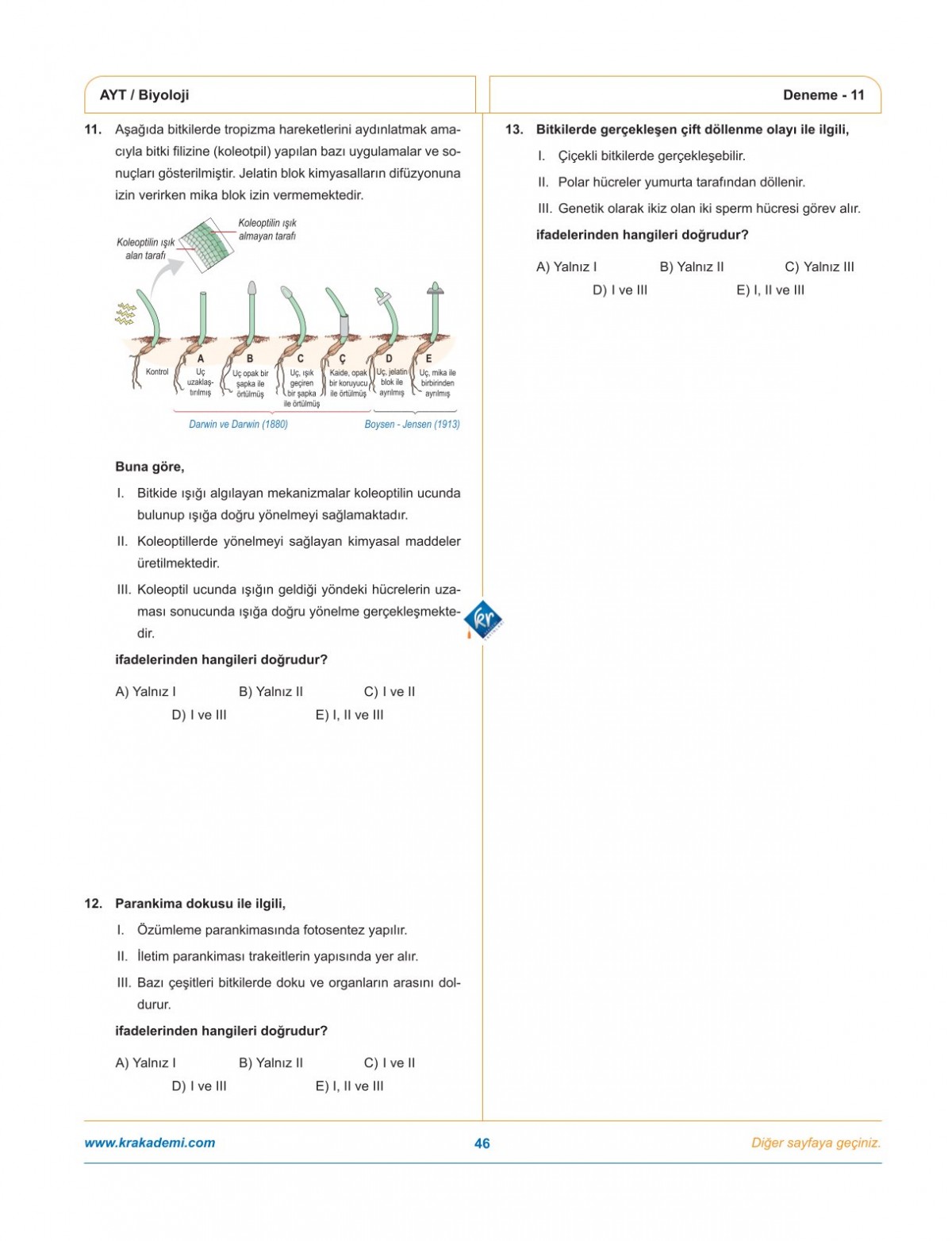 Dr. Biyoloji & Biosem AYT Biyoloji Biyopsi 25 Biyoloji Deneme Dr. Biyoloji & Biosem AYT Biyoloji Biyopsi 25 Biyoloji Deneme