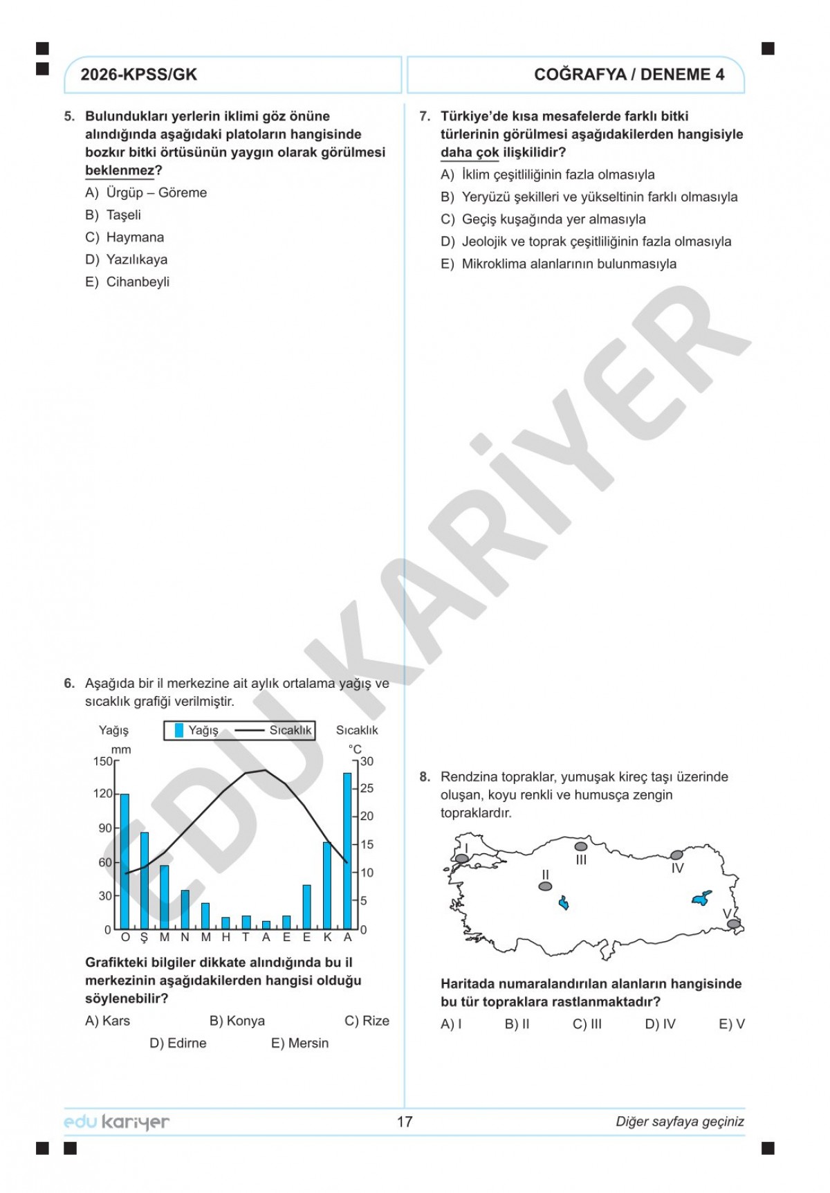Edu Kariyer Coğrafyanın Kodları 2026 KPSS Coğrafya 20'li Branş Deneme Tamamı Çözümlü Edu Kariyer Coğrafyanın Kodları 2026 KPSS Coğrafya 20'li Branş Deneme Tamamı Çözümlü