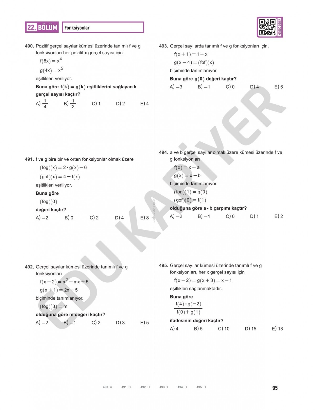 Edu Kariyer Mert Hoca 2026 KPSS Genel Yetenek Matematik Son Tekrar 555 Soru