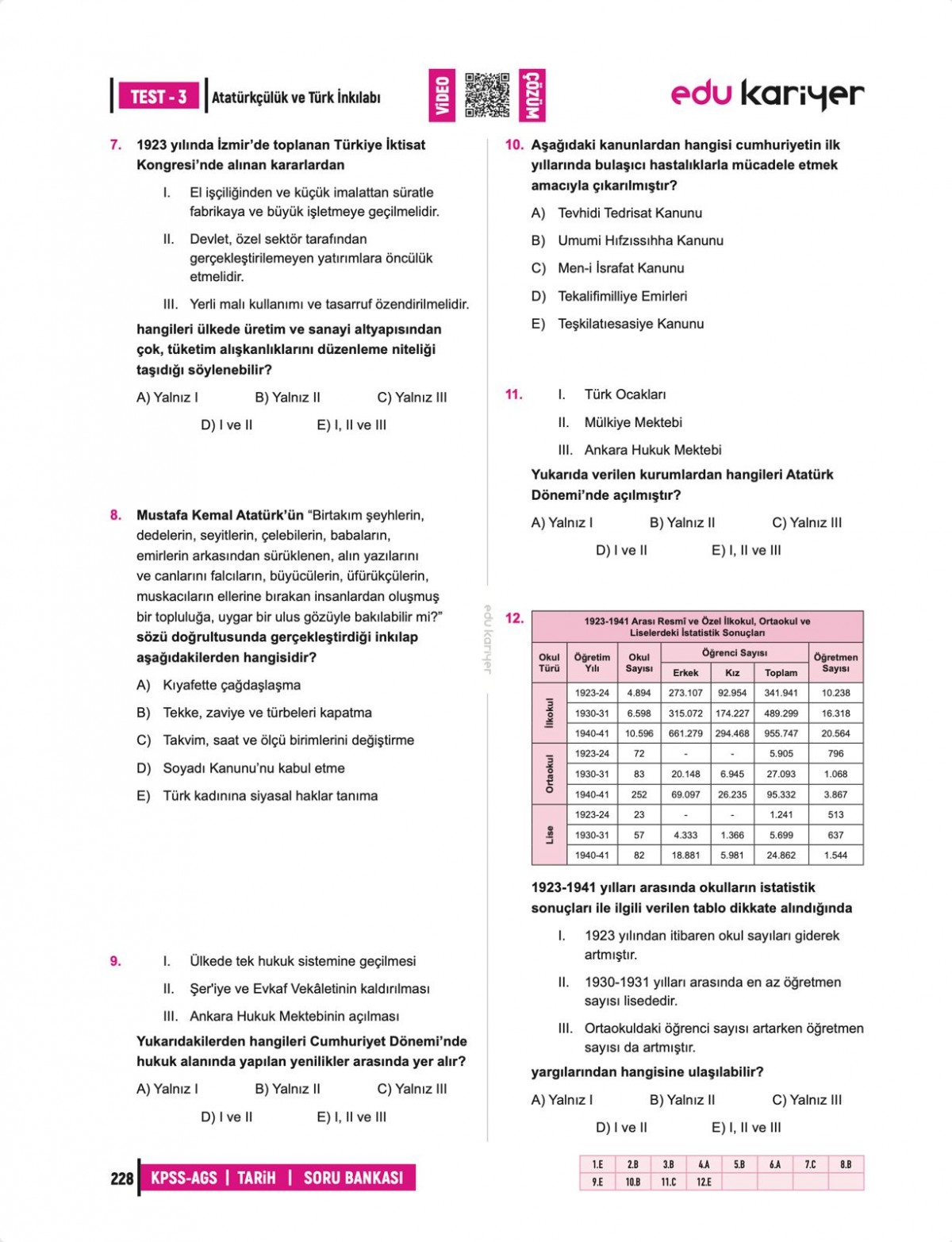Edu Kariyer Sadettin Akyayla 2026 KPSS-AGS Tarih Video Çözümlü Soru Bankası Edu Kariyer Sadettin Akyayla 2026 KPSS-AGS Tarih Video Çözümlü Soru Bankası