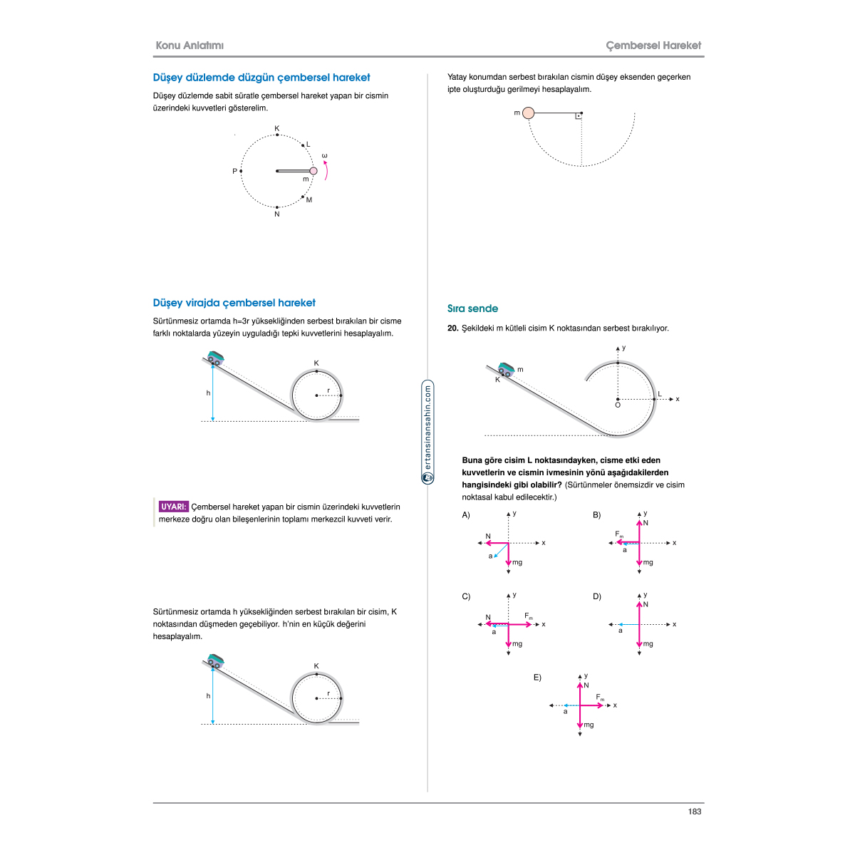 Ertan Sinan Şahin AYT Fizik Video Ders Kitabı KR Akademi Yayınları