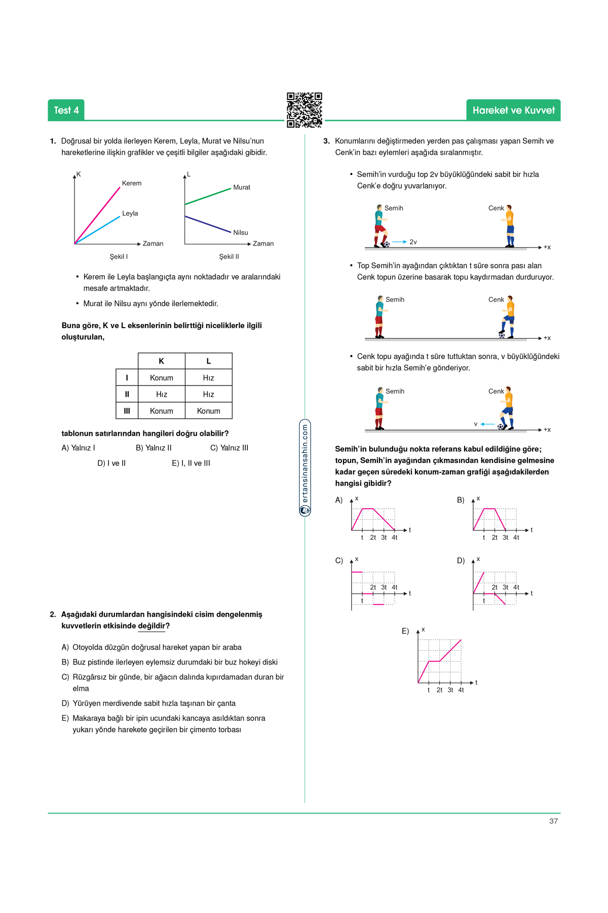 Ertan Sinan Şahin TYT Fizik Soru Bankası KR Akademi Yayınları Ertan Sinan Şahin TYT Fizik Soru Bankası KR Akademi Yayınları